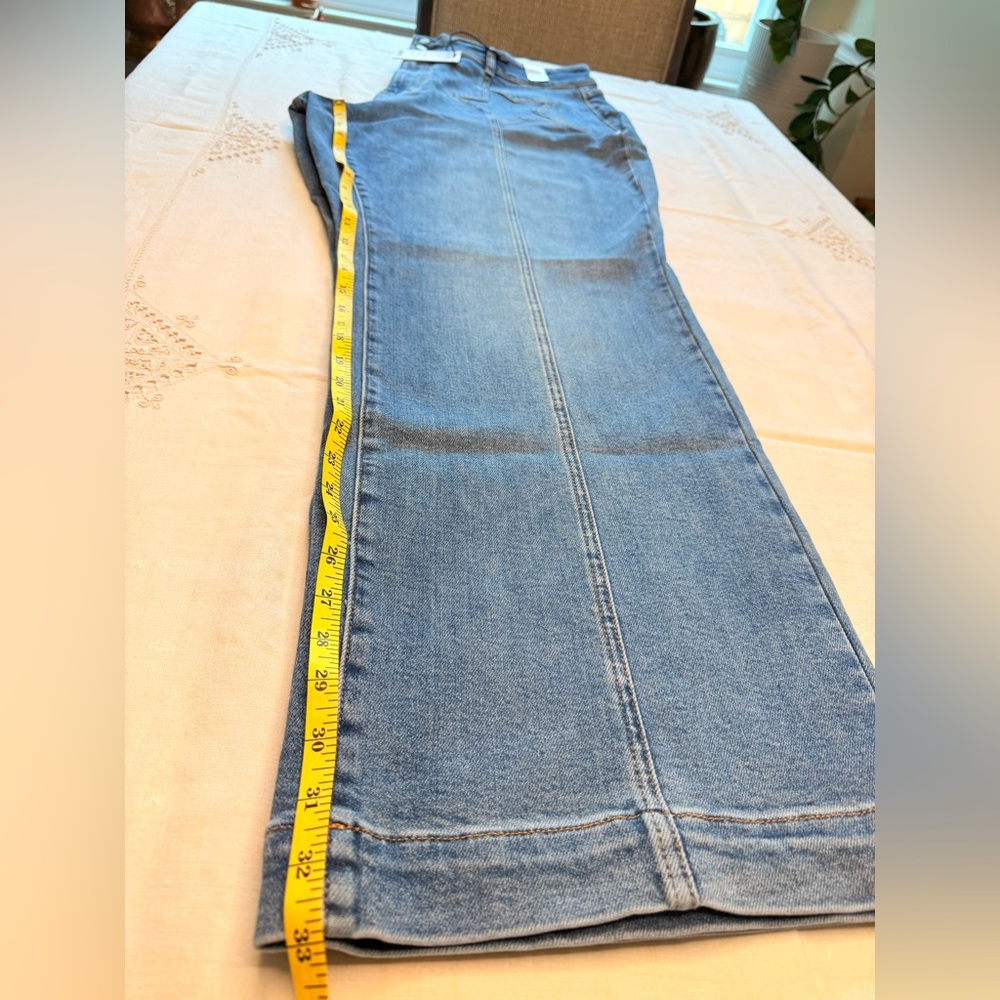 Judy Blue High Waisted Medium Wash Star Seam Detail Wide Leg jeans size22W‎ - Picture 14 of 16